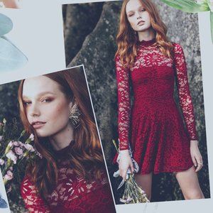 BNWT Blackmilk Wine Lace Dress -Limited